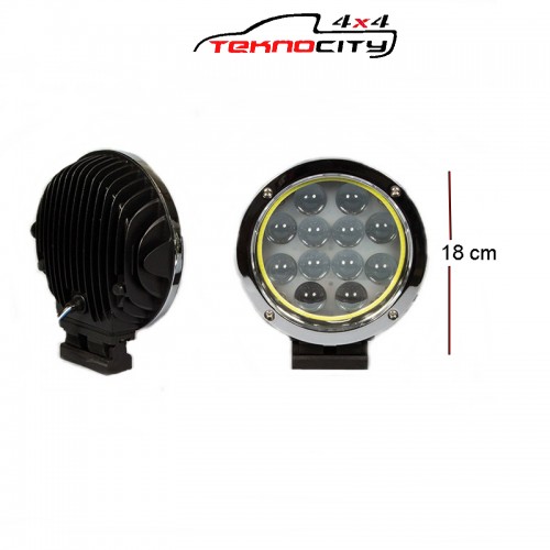 Space Offroad Sis Lambası 12 Ledli 60W-12-24V Nikel-Angel Takım